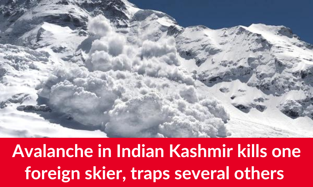 Tragedy struck in Indian Kashmir as an avalanche claimed the life of a foreign skier and left numerous others stranded.