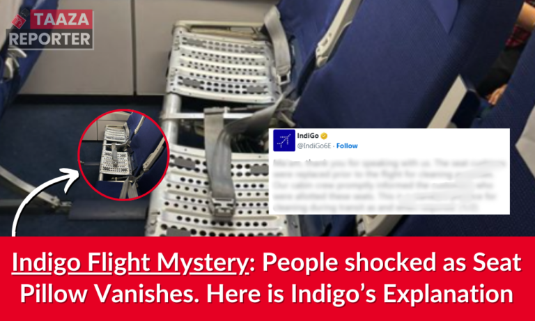 Indigo Flight Mystery: Passenger Stunned as Seat Pillow Vanishes – Airline Provides Explanation